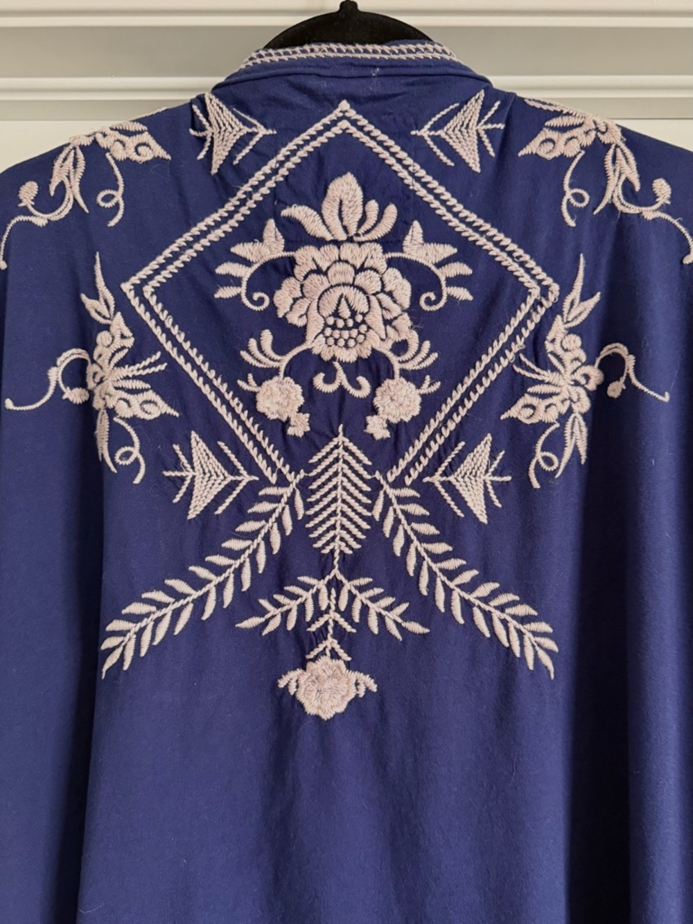 Johnny Was LA Embroidered Kimono Cotton Drape Front Cardigan Size 2X - Picture 6 of 10